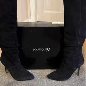 Boutique 9 Black suede high heel boots